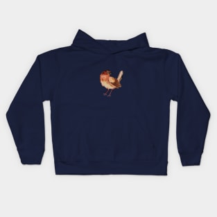 Graceful Chicken in Watercolors Kids Hoodie